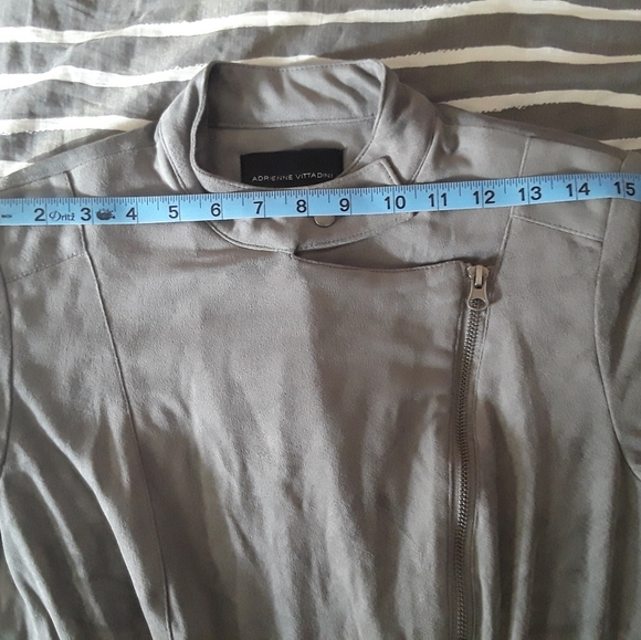Adrienne Vittadini Faux Suede Moto Jacket - Picture 6 of 6